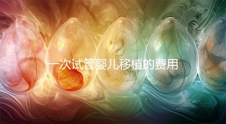 一次試管嬰兒移植的費用是多少?附2024詳細價目表