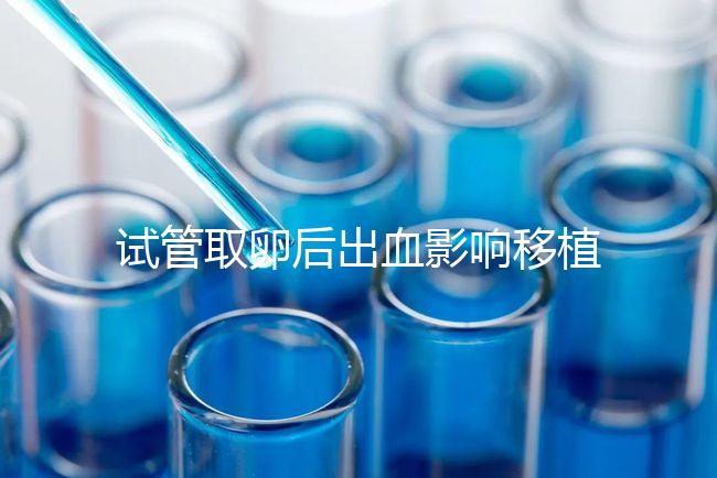 試管取卵后出血影響移植嗎？生殖醫生是這么解釋的